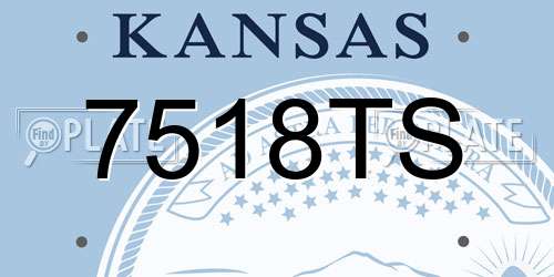 7518TS Kansas License Plate