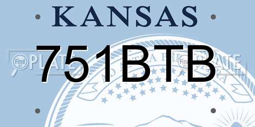 751BTB Kansas License Plate
