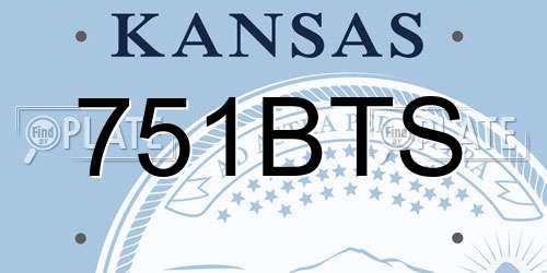 751BTS Kansas License Plate