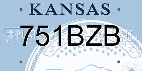 751BZB Kansas License Plate