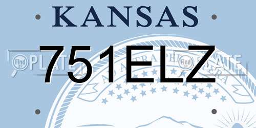 751ELZ Kansas License Plate