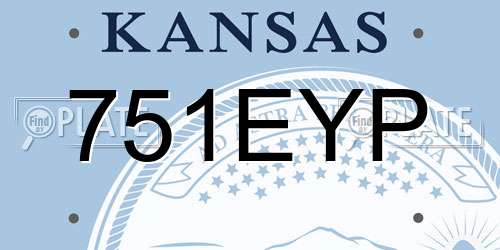 751EYP Kansas License Plate