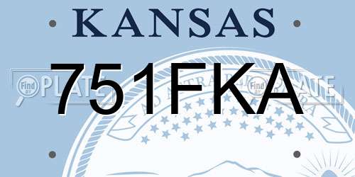 751FKA Kansas License Plate