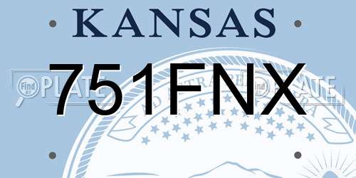 751FNX Kansas License Plate