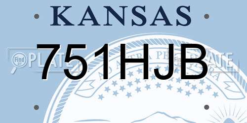 751HJB Kansas License Plate