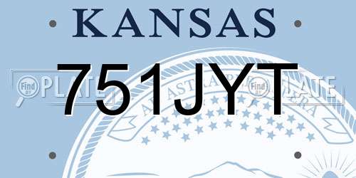 751JYT Kansas License Plate