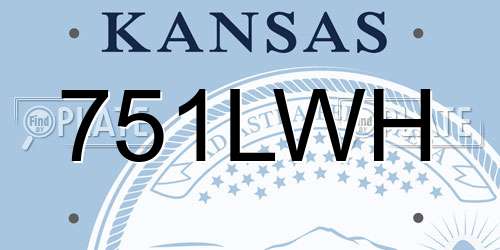 751LWH Kansas License Plate