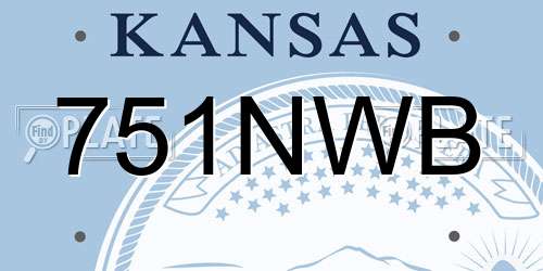 751NWB Kansas License Plate
