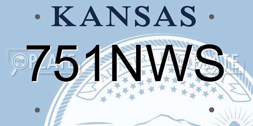 751NWS Kansas License Plate