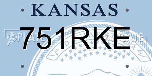 751RKE Kansas License Plate