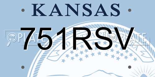 751RSV Kansas License Plate