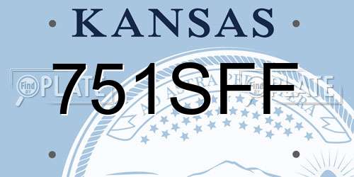 751SFF Kansas License Plate