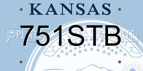 751STB Kansas License Plate