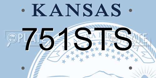 751STS Kansas License Plate