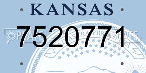 7520771 Kansas License Plate
