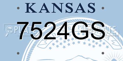 7524GS Kansas License Plate