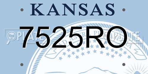7525RO Kansas License Plate