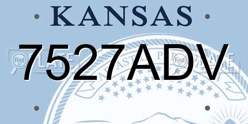 7527ADV Kansas License Plate