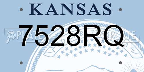 7528RQ Kansas License Plate