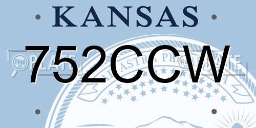 752CCW Kansas License Plate