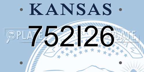 752I26 Kansas License Plate