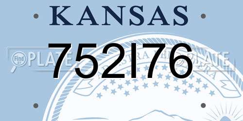 752I76 Kansas License Plate
