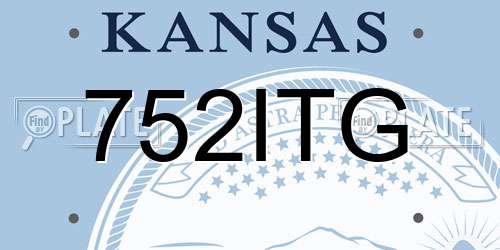 752ITG Kansas License Plate