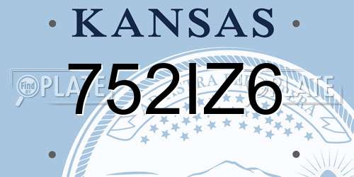 752IZ6 Kansas License Plate
