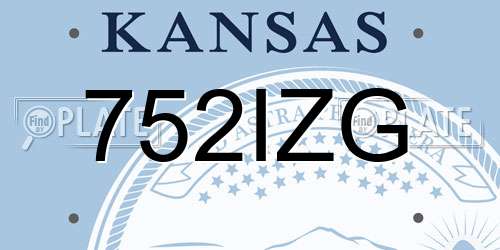 752IZG Kansas License Plate