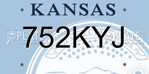 752KYJ Kansas License Plate