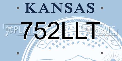 752LLT Kansas License Plate