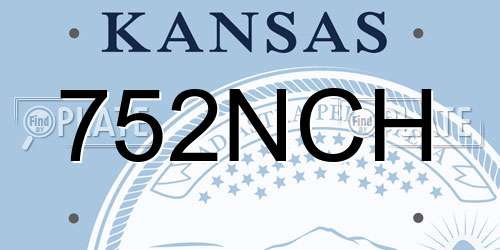 752NCH Kansas License Plate