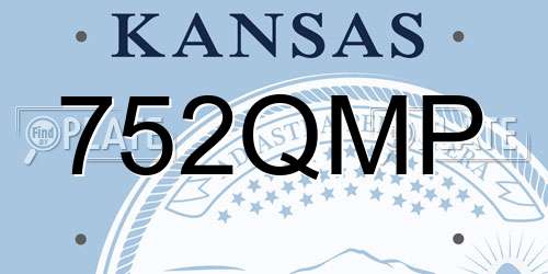752QMP Kansas License Plate