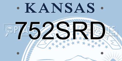 752SRD Kansas License Plate