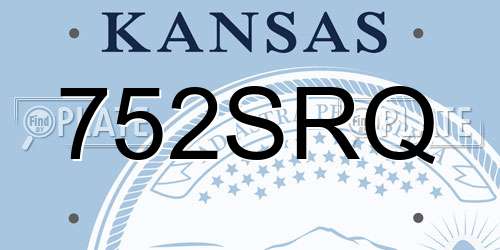 752SRQ Kansas License Plate