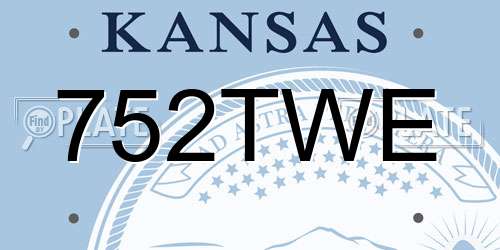 752TWE Kansas License Plate