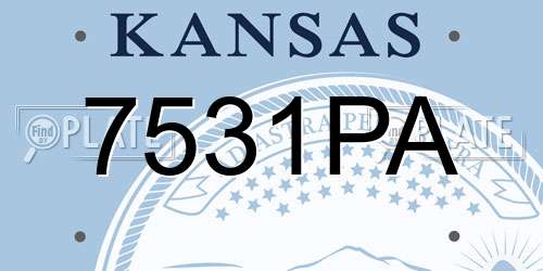 7531PA Kansas License Plate