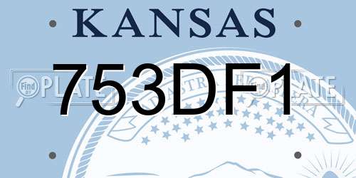 753DF1 Kansas License Plate