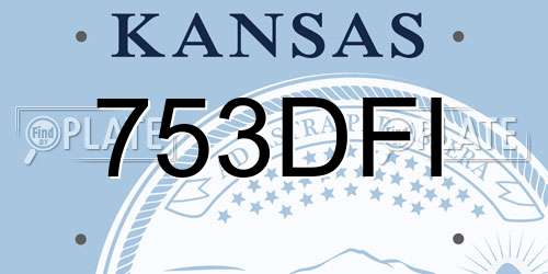 753DFI Kansas License Plate