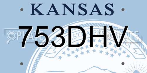 753DHV Kansas License Plate