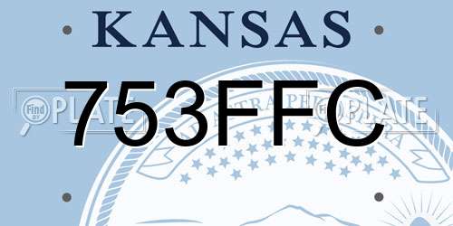 753FFC Kansas License Plate