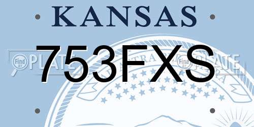 753FXS Kansas License Plate
