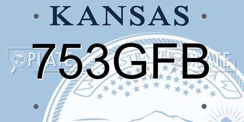 753GFB Kansas License Plate