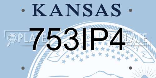 753IP4 Kansas License Plate