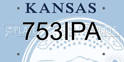 753IPA Kansas License Plate