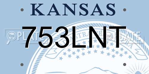 753LNT Kansas License Plate
