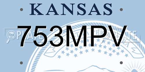 753MPV Kansas License Plate