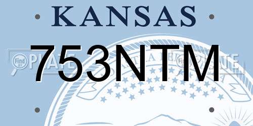 753NTM Kansas License Plate