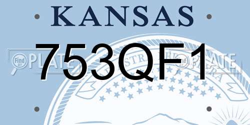 753QF1 Kansas License Plate