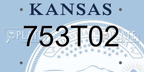 753T02 Kansas License Plate